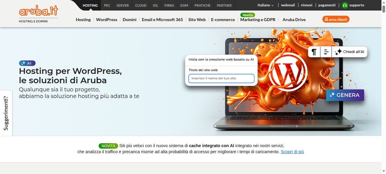 Aruba WordPress Hosting