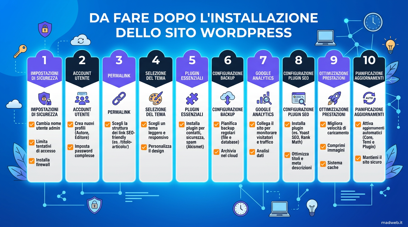 Cosa Fare Dopo Aver Installato WordPress