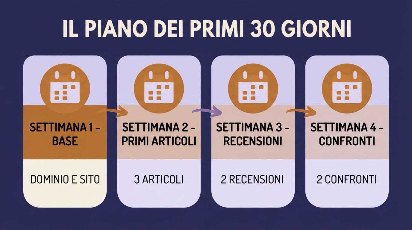 Infografica del piano dei primi 30 giorni