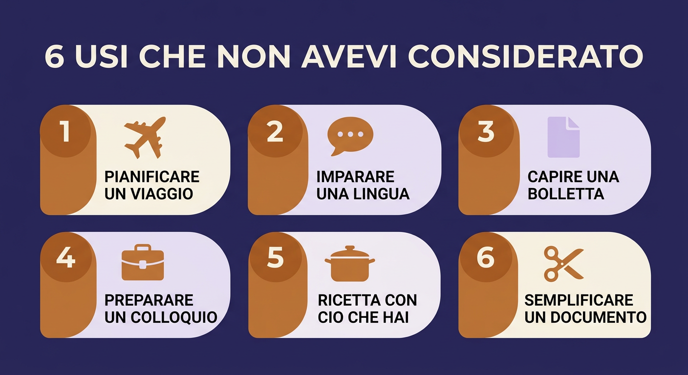 Infografica: sei usi di ChatGPT che non avevi considerato