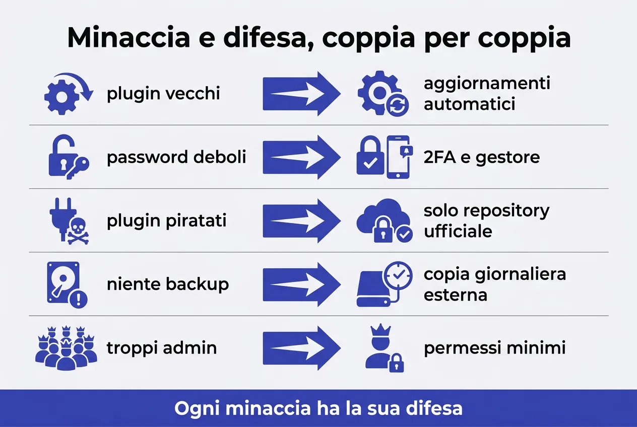 Mappa minaccia e difesa: come bloccare i 5 attacchi più comuni